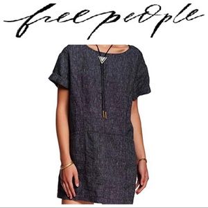 Free People Endless Shore Linen Shift Dress XS